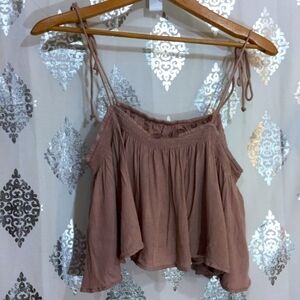 Boho me collection plus Size Ruffle Tie Strap Crop Top